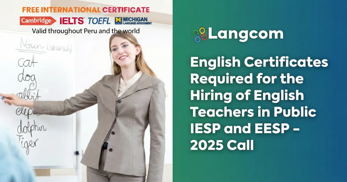 Certificats officiels d'anglais requis pour l'embauche de professeurs d'anglais dans les IESP et EESP publics dans les pays suivants <span class="lc-city-target">Columbus</span>, P&eacute;rou : 2026 Guide MINEDU