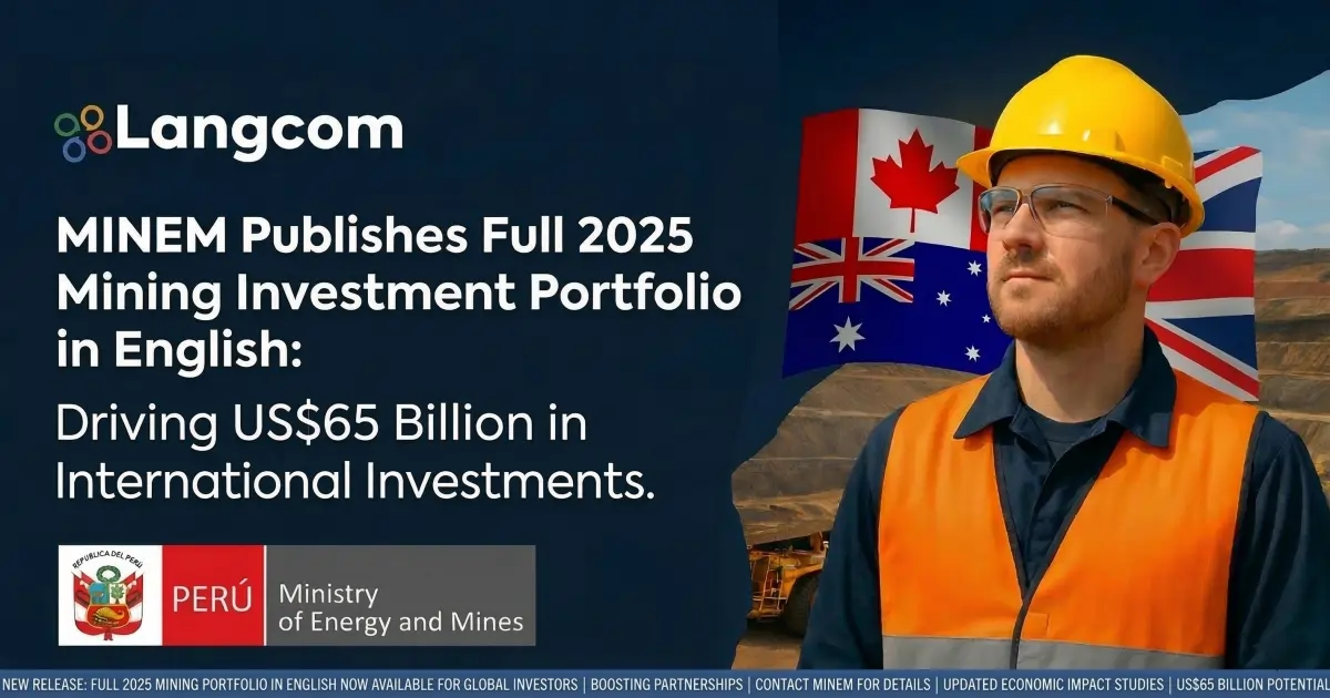 MINEM 2025 Mining Portfolio Anglais : US$65B Clé d'investissement