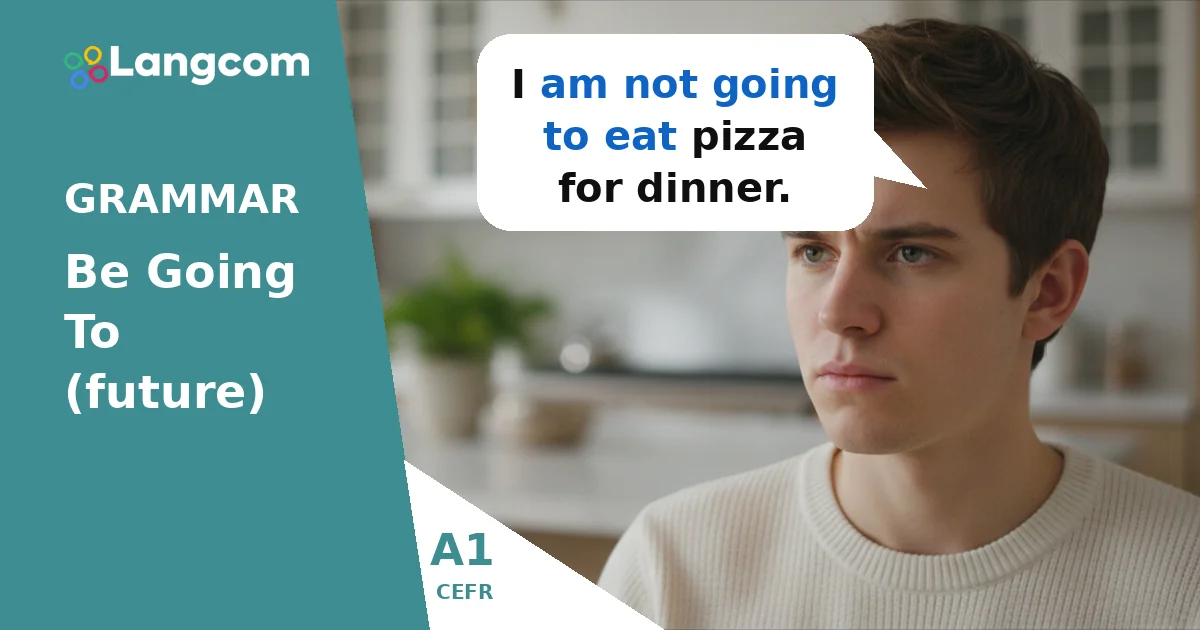 Learn A1 English: How to Form Negative Sentences with ‘Be Going To’ Learn A1 English: How to Form Negative Sentences with 'Be Going To' — A1 English grammar lesson by Langcom