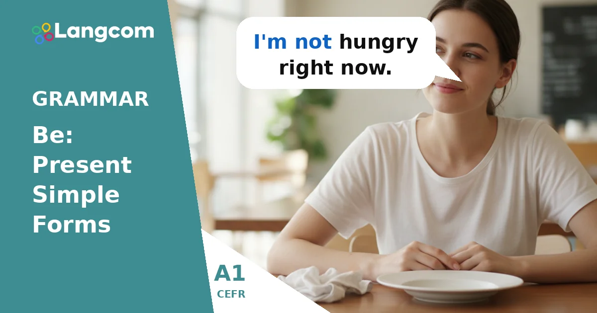 Learn 'Be' Negative: I, You, We (A1 English Grammar) — A1 English grammar lesson by Langcom