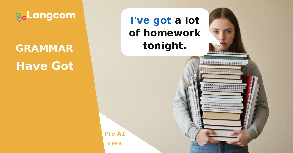Learn 'Have got' and 'Has got' for Possession (Pre-A1 English Grammar) — Pre-A1 English grammar lesson by Langcom
