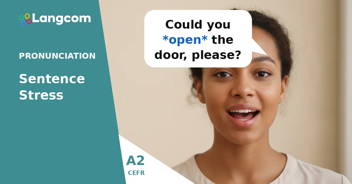 Mastering Sentence Stress for A2 English: Polite Requests — A2 English pronunciation lesson by Langcom